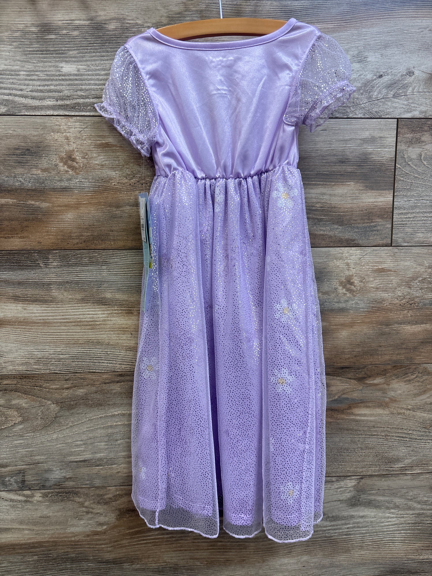 NEW Bluey and Bingo Lilac Purple Floral Satinet and Tulle Nightgown sz 4T