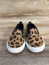 Old Navy Leopard Print Canvas Slip-On Sneakers, Brown sz 5c