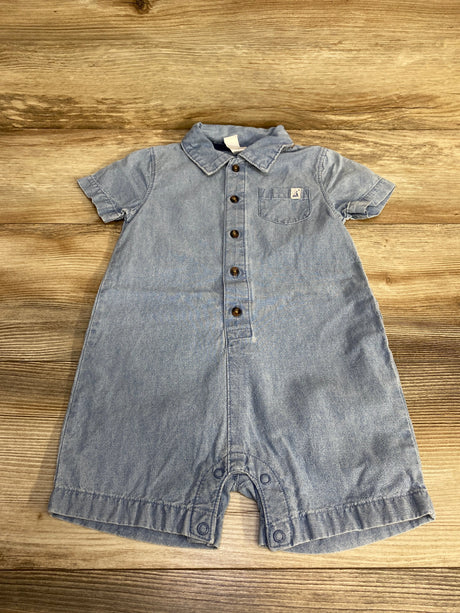 Carter's Chambray Shortie Romper Blue sz 24m - Me n Mommy To Be