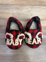 Dearfoams Baby Bear Slippers Red sz 2/3c