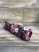 Gigi & Max Floral Bamboo Swaddle Blanket, Burgundy