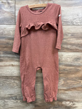 7 For All Mankind Ruffled Coverall Rust sz 18m
