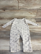 Old Navy Heart Print Coverall Tan sz 12-18m