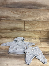 Carter's 2pc Quilted Hooded Sweatshirt & Pants Set Grey sz 6m