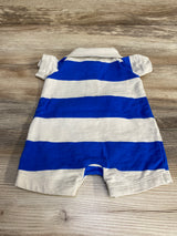 Carter's Polo Striped Shortie Romper Beige/Blue sz 3m