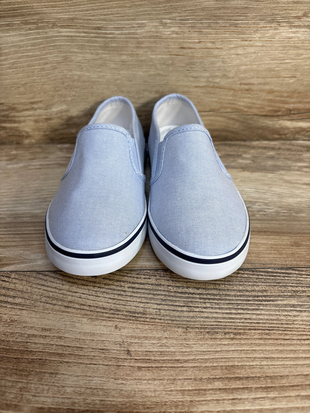 Janie & Jack Oxford Cotton Slip On Sneakers Zen Blue sz 12c - Me n Mommy To Be