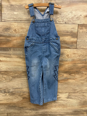 Juno Valentine by Janie and Jack Embroidered Overall Blue sz 3T - Me n Mommy To Be