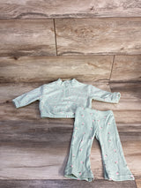 Cat & jack 2pc Half-Zip Sweatshirt & Leggings Set Green sz 6-9m