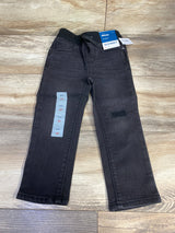 NEW Old Navy 360 Stretch Rib-Knit Distressed Skinny Jeans Black sz 2T
