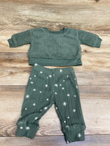 Grayson Collective 2pc Sherpa Sweatshirt & Pants Set Green sz 0-3m