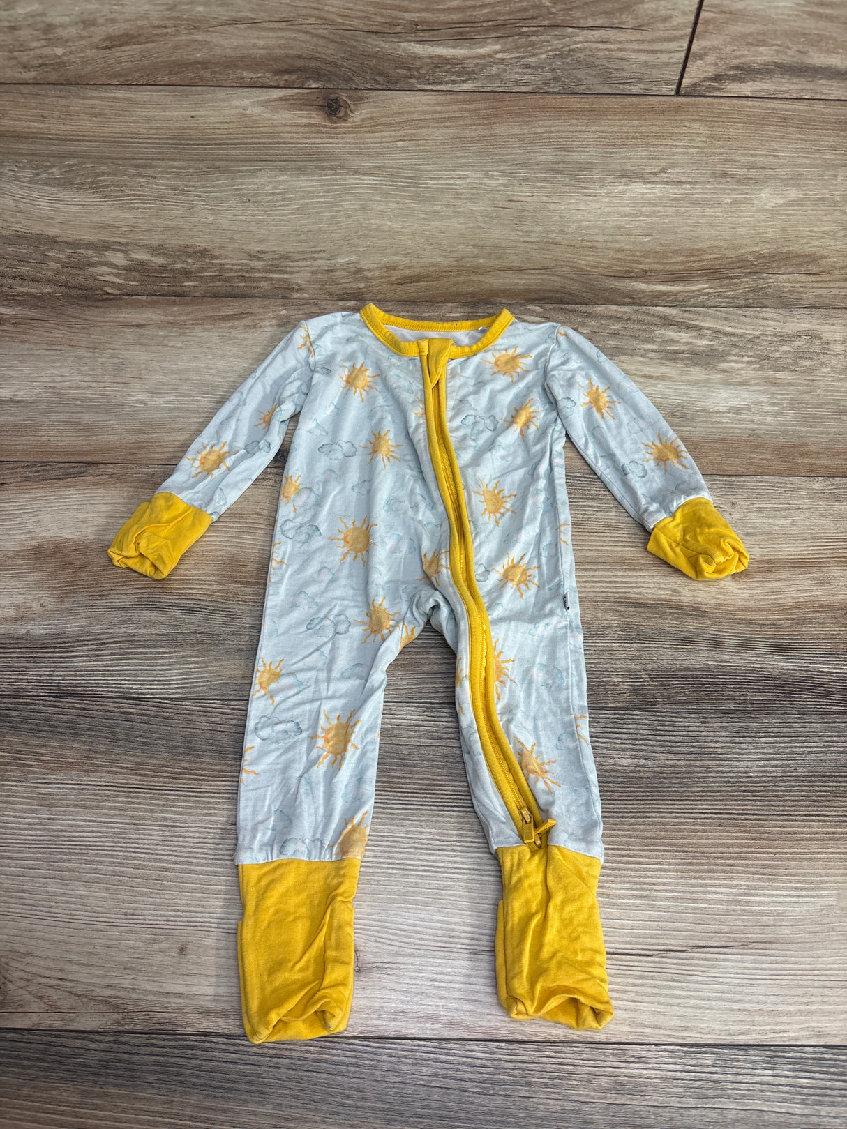 Laree + Co Convertible Zip Footie Blue sz 3-6m