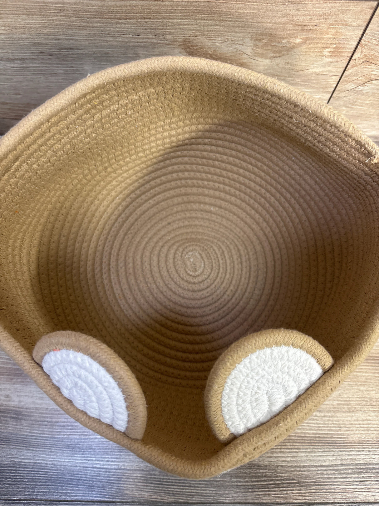 CherryNow Cute Bear Rope Round Basket