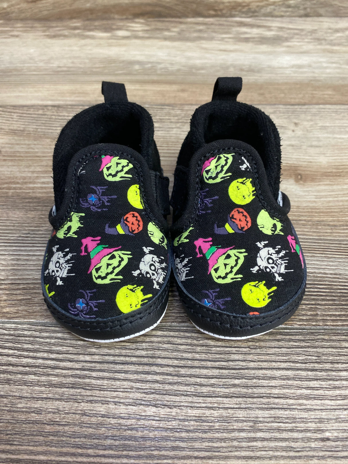 Vans Slip On V Crib Shoes Halloween Print sz 3c