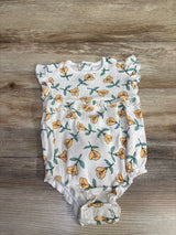 Jessica Simpson Ribbed Floral Bubble Romper White sz 18-24m