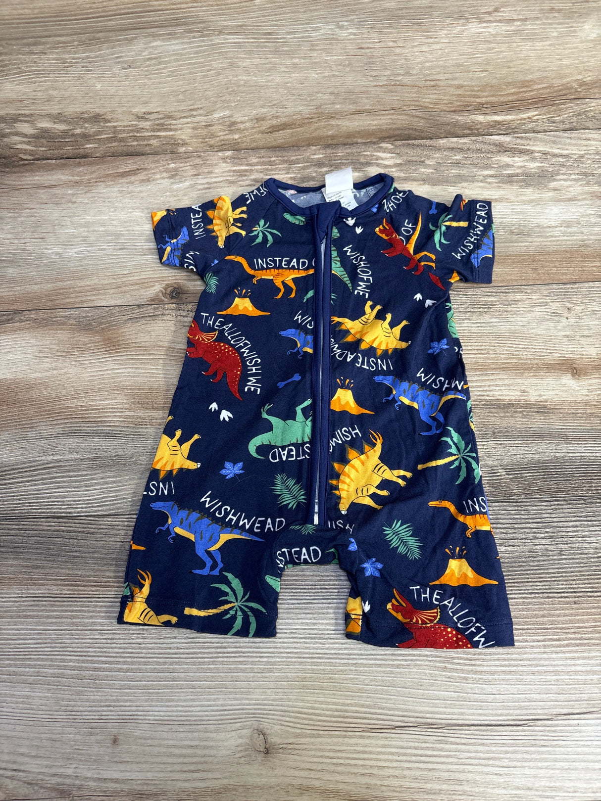 Dinosaur Zip Romper Navy sz 3-6m
