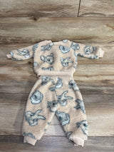 Disney Baby 2pc Bambi Print Sherpa Sweatshirt Set Beige sz 0-3m