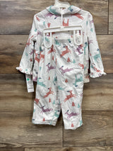NEW Just One You 2pc Deer Coat Style Pajama Set White sz 18m