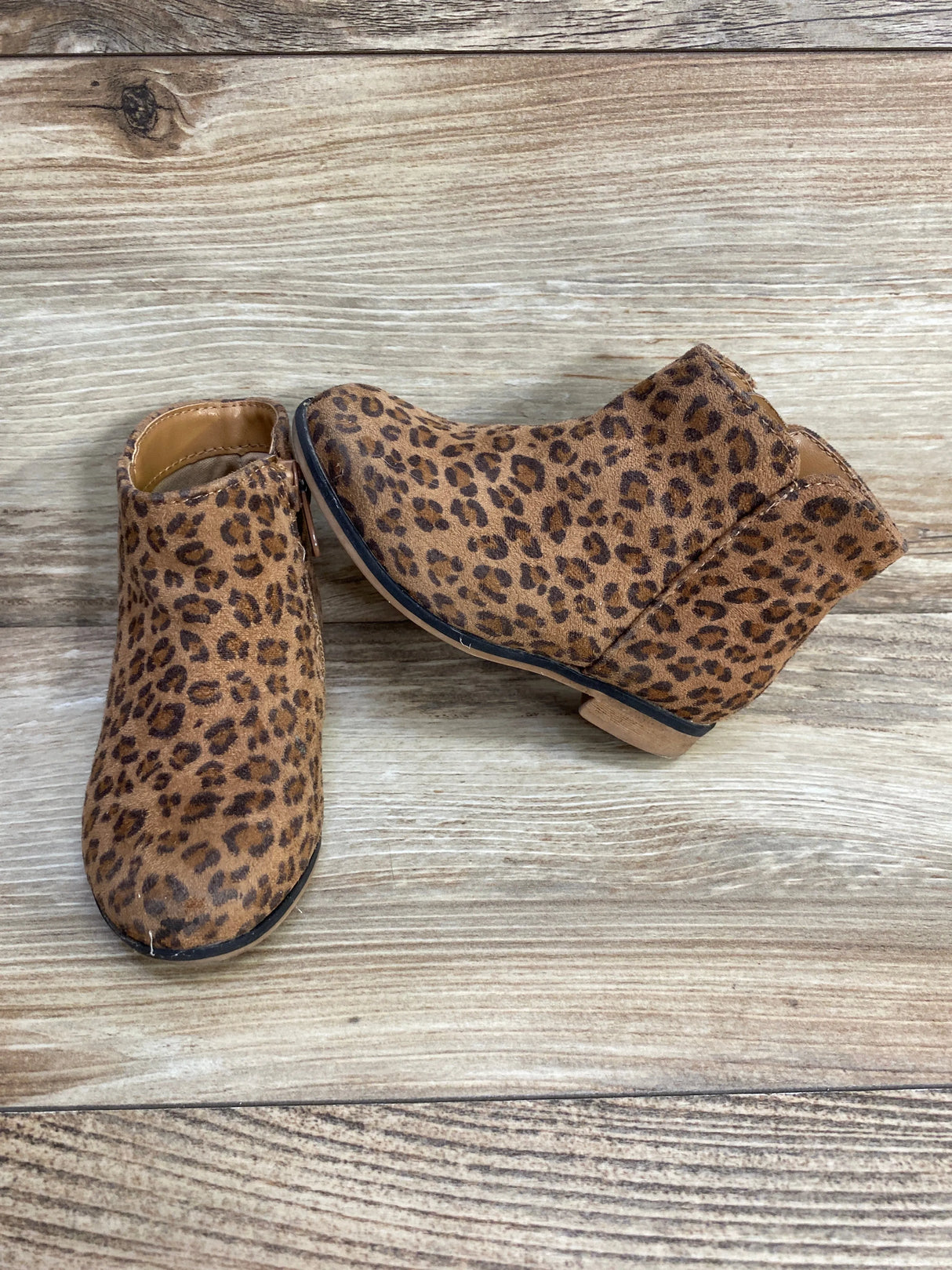 Cat & Jack Penelope Leopard Pint Booties Sz 7c