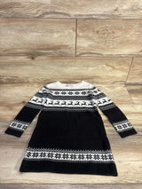 Children's Place Fair Isle Sweater Dress White & Black sz 4T