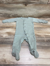 L'oved Baby Organic Snap Footie in Seafoam Green sz 3-6m