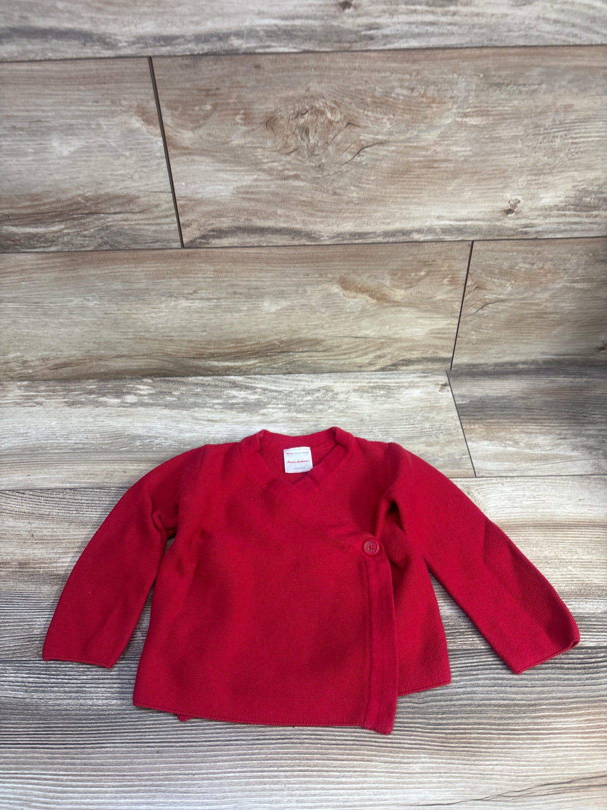 Hanna Andersson Wrap Cardigan Red sz 18-24m