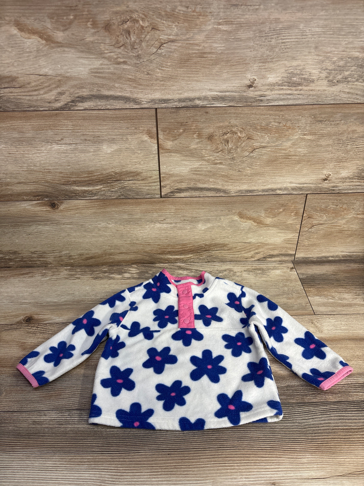 Baby Gap Fleece Floral Jacket White sz 12-18m