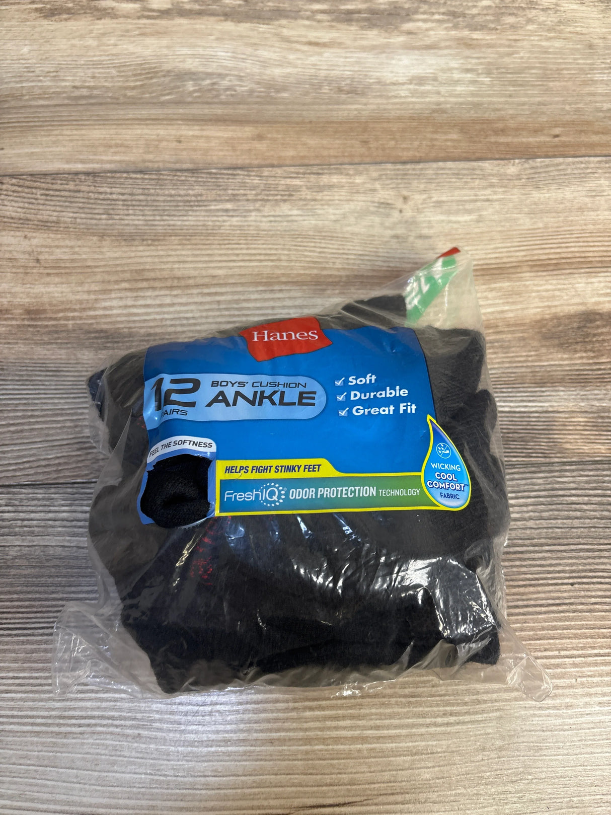 NEW Hanes Boys' Cushion Ankle Socks 11pk sz S (4-8)