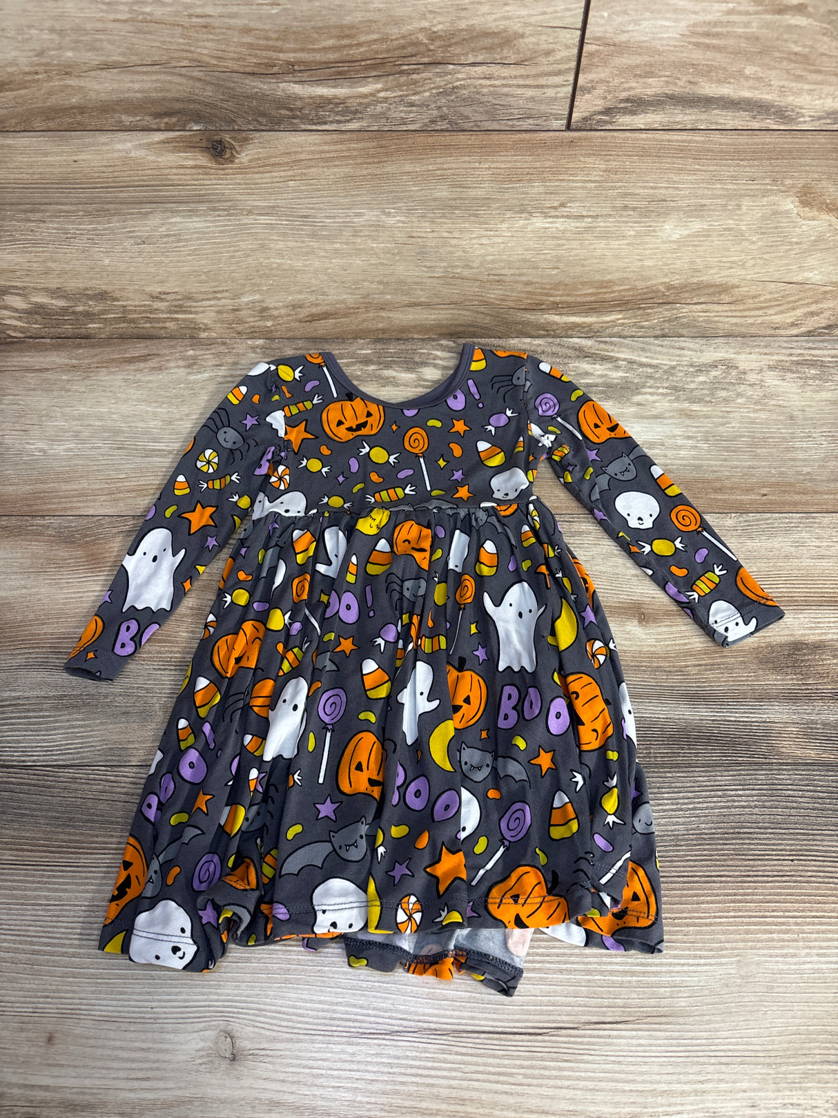 Play By Little Sleepies 'Het Boo' Skater Dress Grey sz 2T