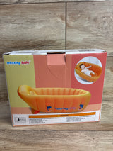 Relaxing Baby Inflatable Bath Tub Orange
