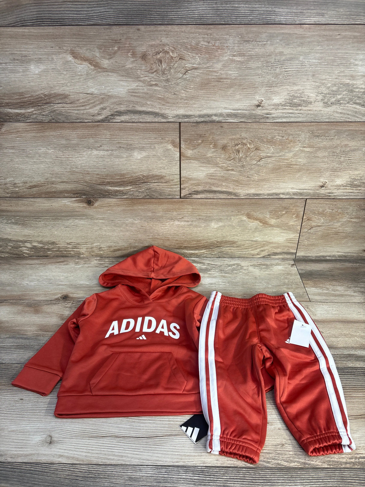 NEW Adidas 2pc Active Hoodie & Joggers Set Red sz 12m