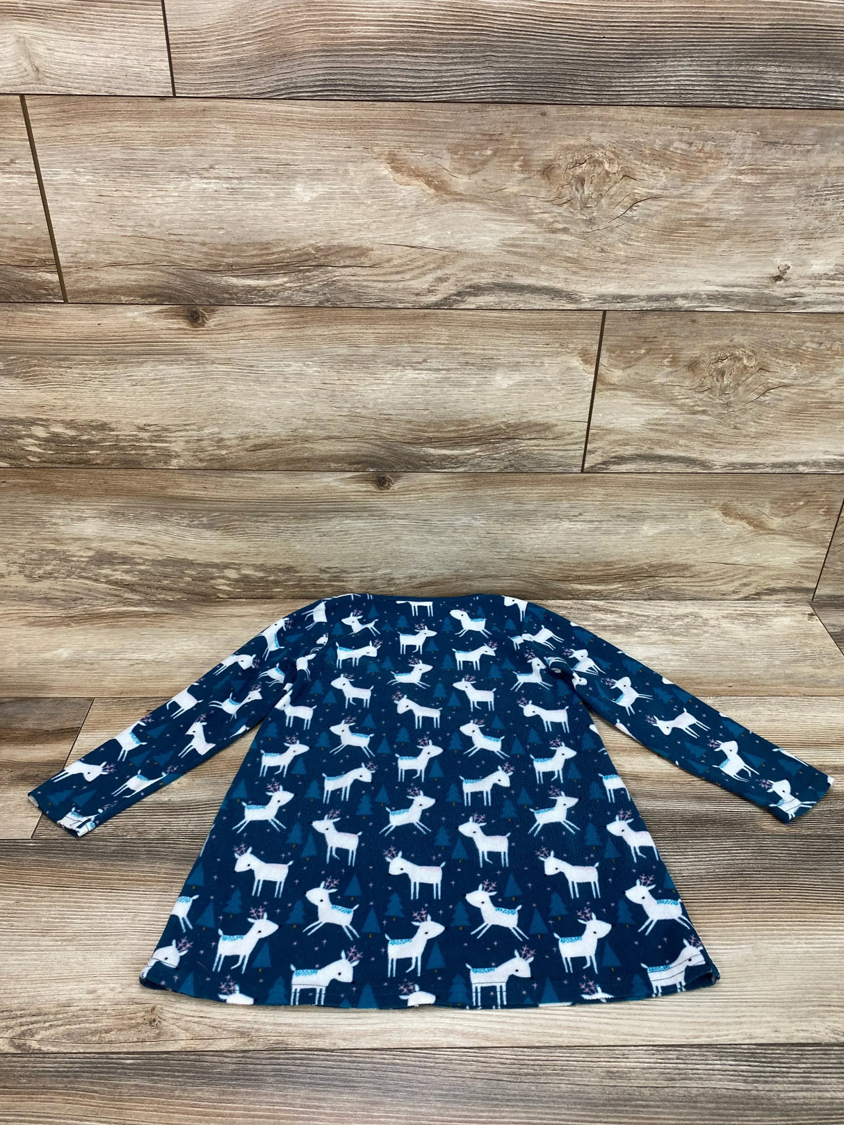 Okie Dokie Fleece Nightgown Teal sz 5T - Me n Mommy To Be