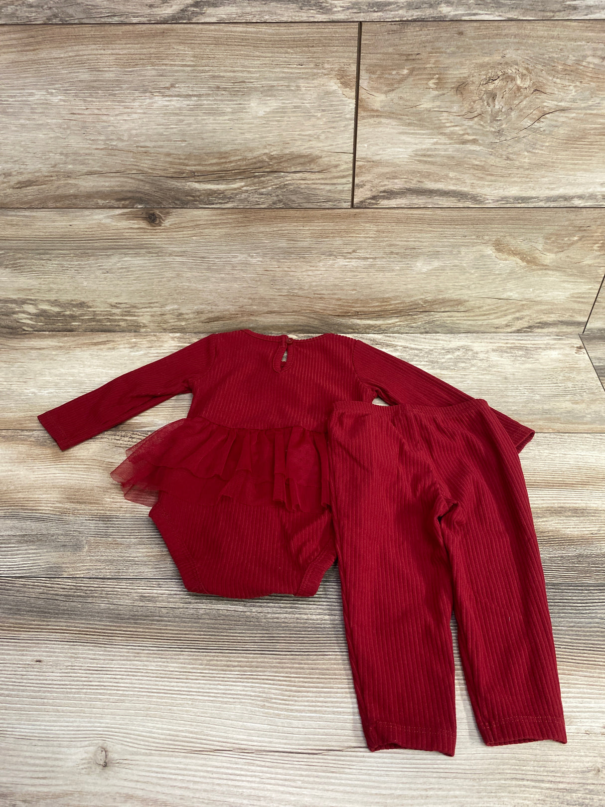 Carter's 2pc Skirted Bodysuit & Pants Set Red sz 9m