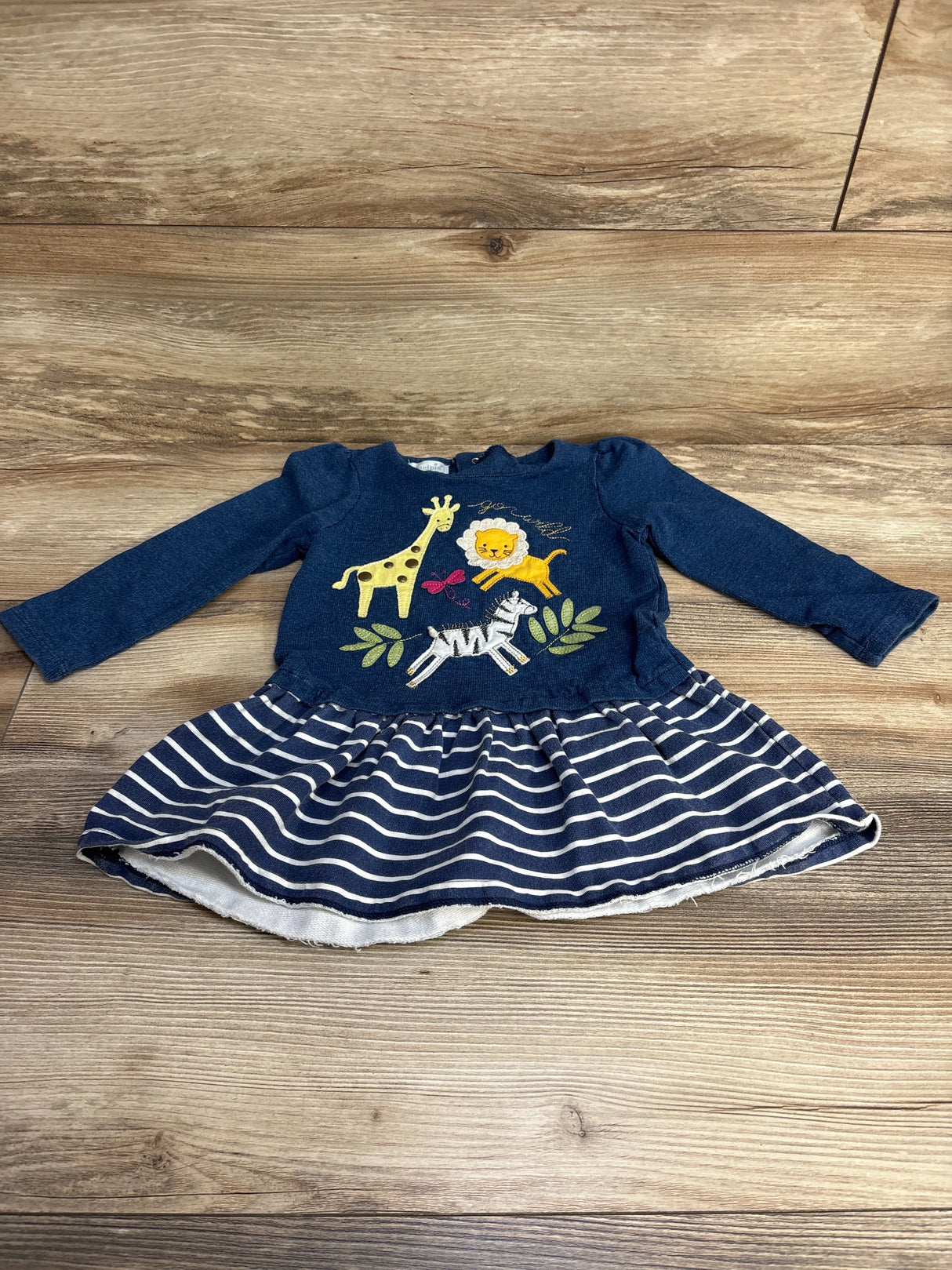 Mudpie Animal Parade Dress Blue sz 12-18m - Me n Mommy To Be