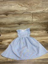 Bonnie Jean Striped Seersucker Dress Blue sz 5T