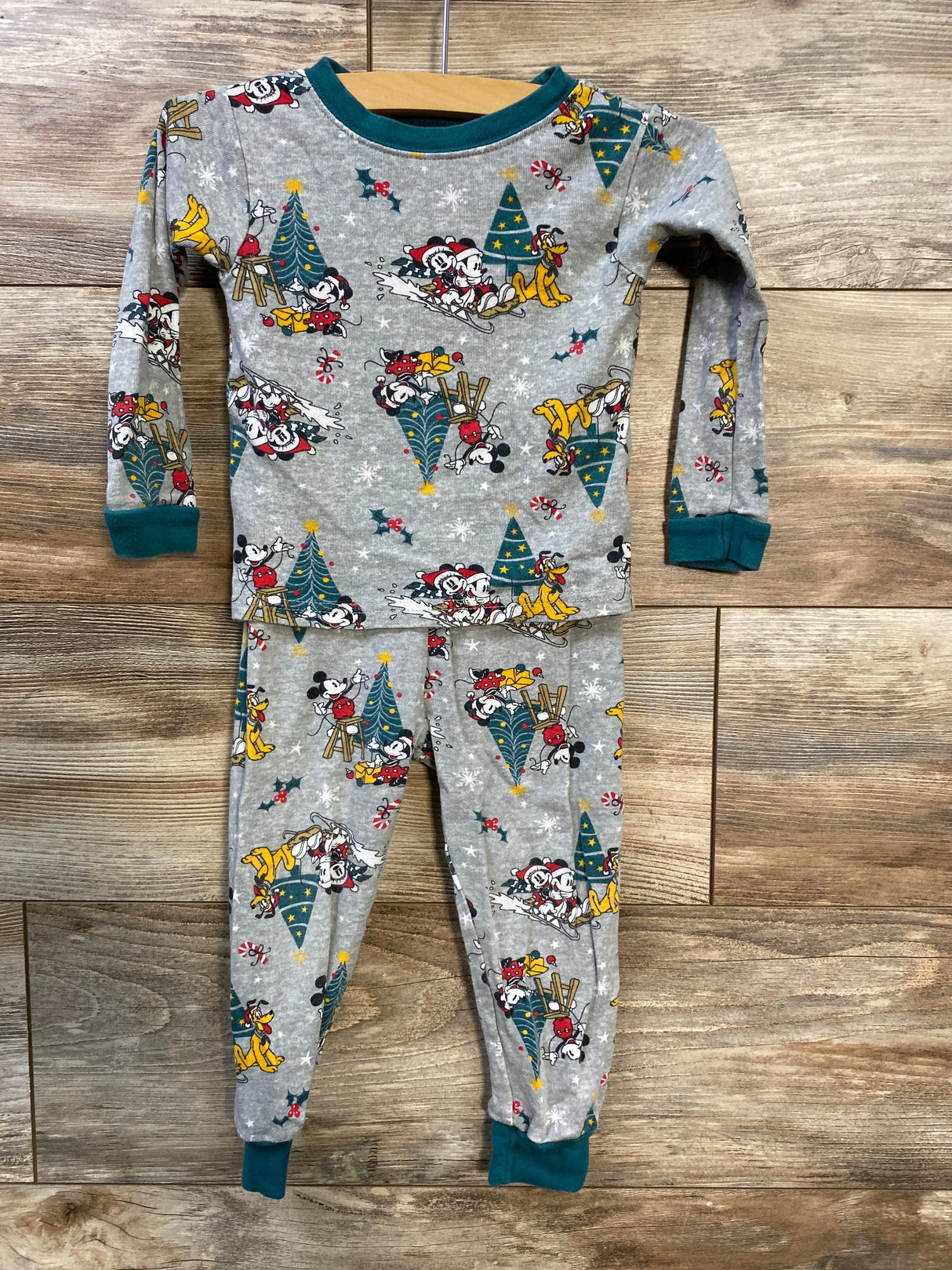 Disney 2pc Mickey & Friends Pajama Set Grey sz 3T