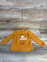 Just One You Thankful For Pie Long Sleeve Shirt Orange sz 3T