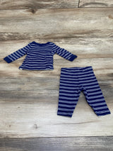 Just One You 2pc Striped Kimono Top & Pants Navy sz Newborn