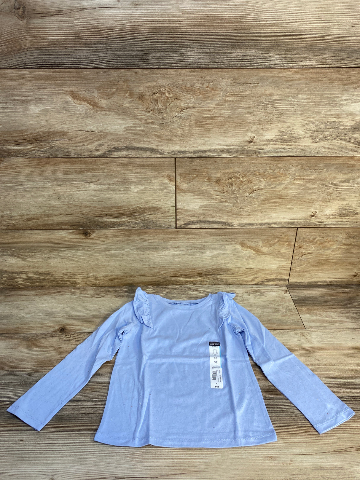 NEW Okie Dokie Ruffle Long Sleeve T-Shirt Frozen Blue sz 5T