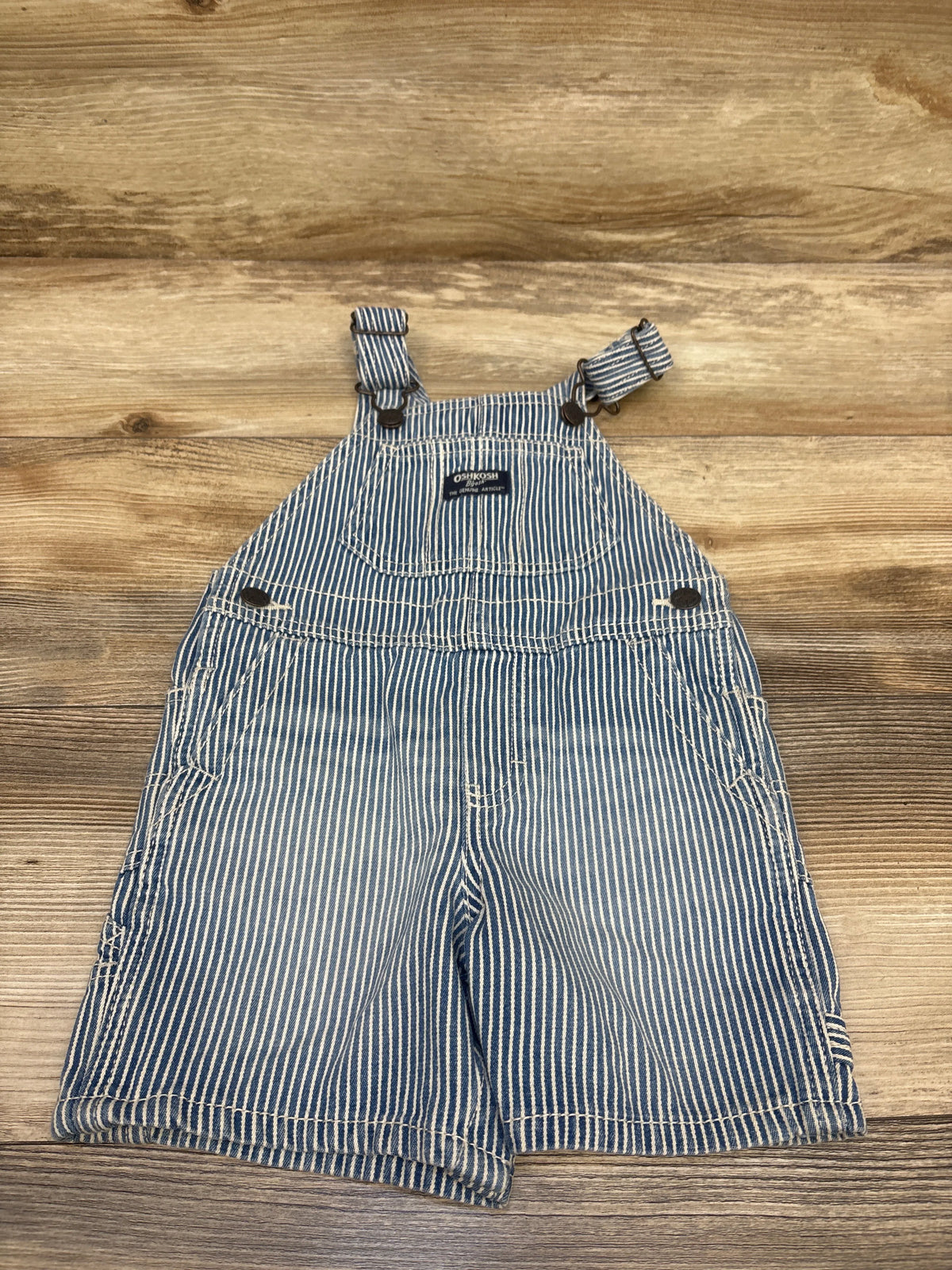 Oshkosh Striped Shortalls Blue sz 18m