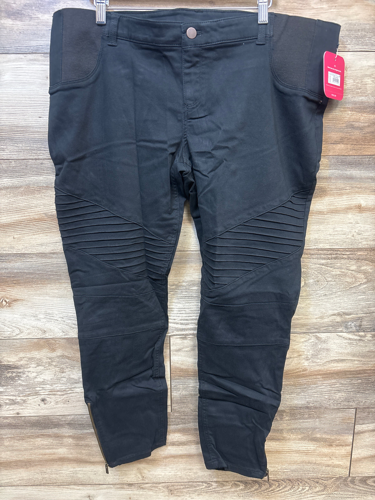 NEW Isabel Maternity Side Panel Utility Jeggings Black sz 16/XL