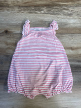 Laughing Llama Striped Shortie Romper Pink sz 9m