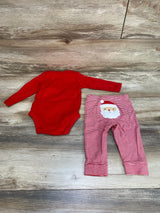 Carter's 2pc My First Christmas Bodysuit Set Red sz 9m