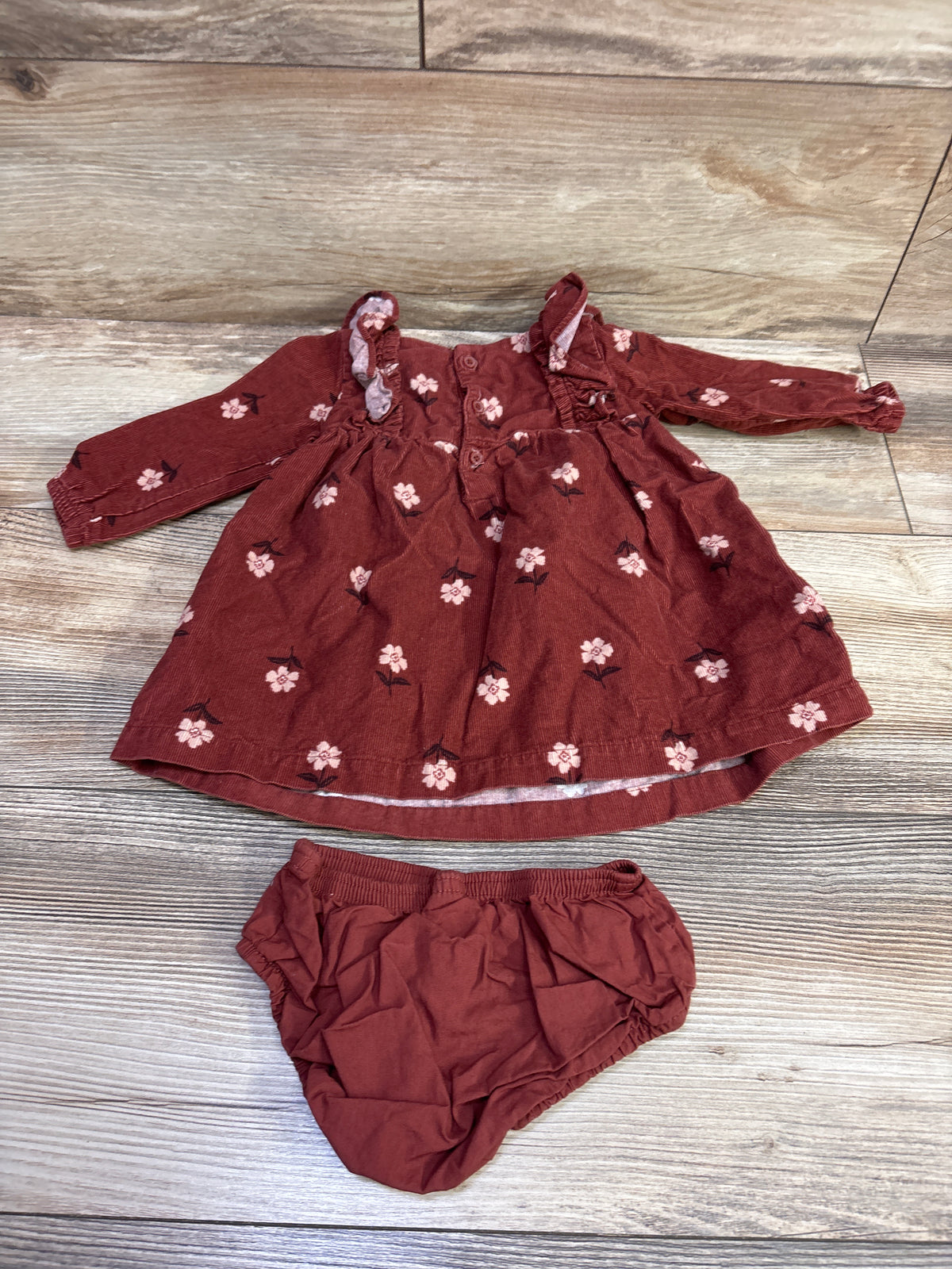 Just One You 2pc Corduroy Dress & Bloomers Set Brown sz 9m