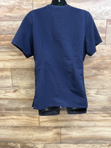 Mandala One Pocket Maternity Scrub Top Navy sz Large