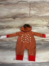 NEW Cat & Jack Hooded Reindeer Coverall Cinnamon sz Newborn