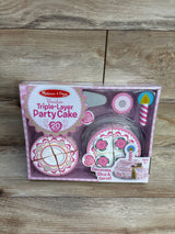 NEW Melissa & Doug Wooden Triple Layer Party Cake 20pc.