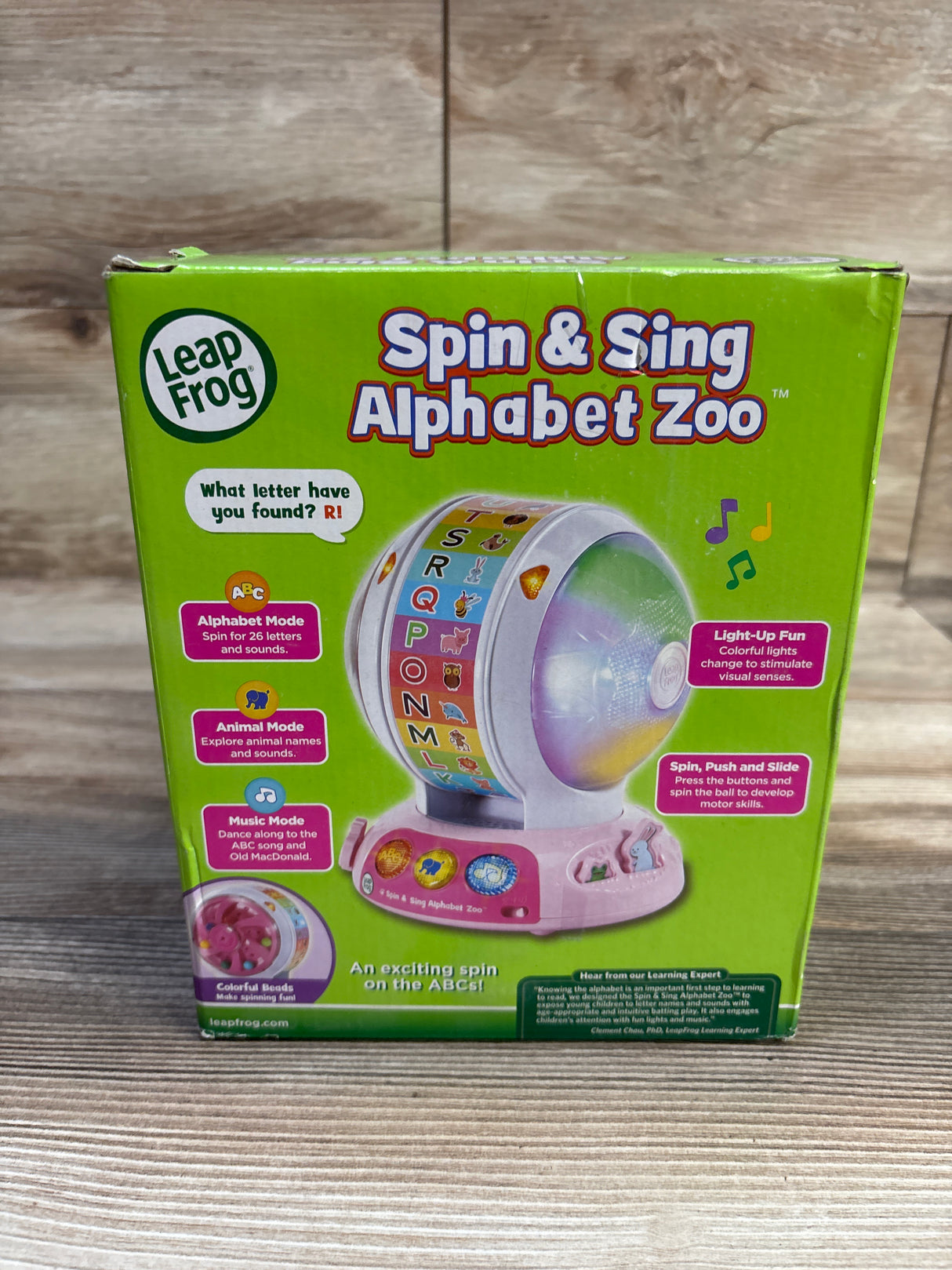 NEW LeapFrog Spin and Sing Alphabet Zoo in Pink