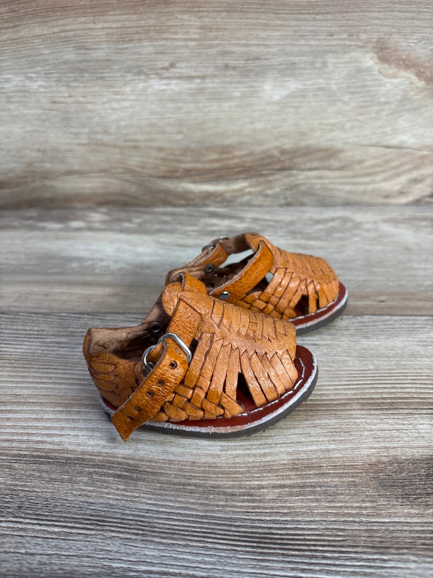 Leather Huarache Sandals Brown sz 1/2c