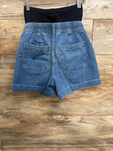 NEW Gap Maternity Full Panel Easy Denim Shorts Blue sz XS