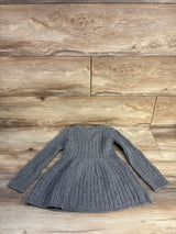 Children's Place Long Sleeve Bow Ribbed Sweater Dress Grey sz 4T